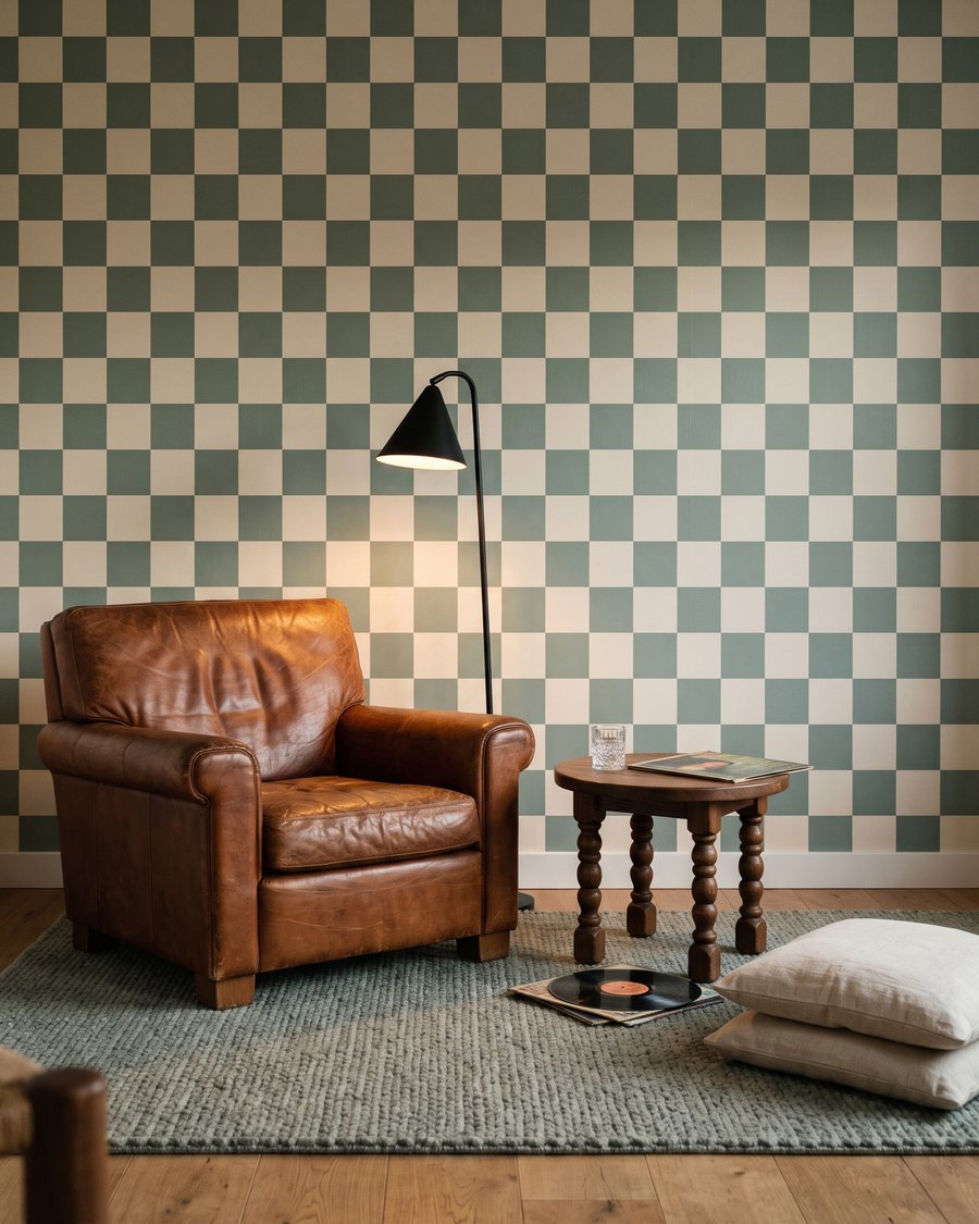 Damier contrasté — intérieur 1
