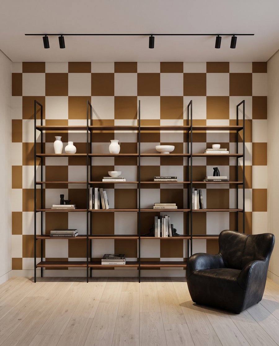 Damier contrasté — intérieur 1