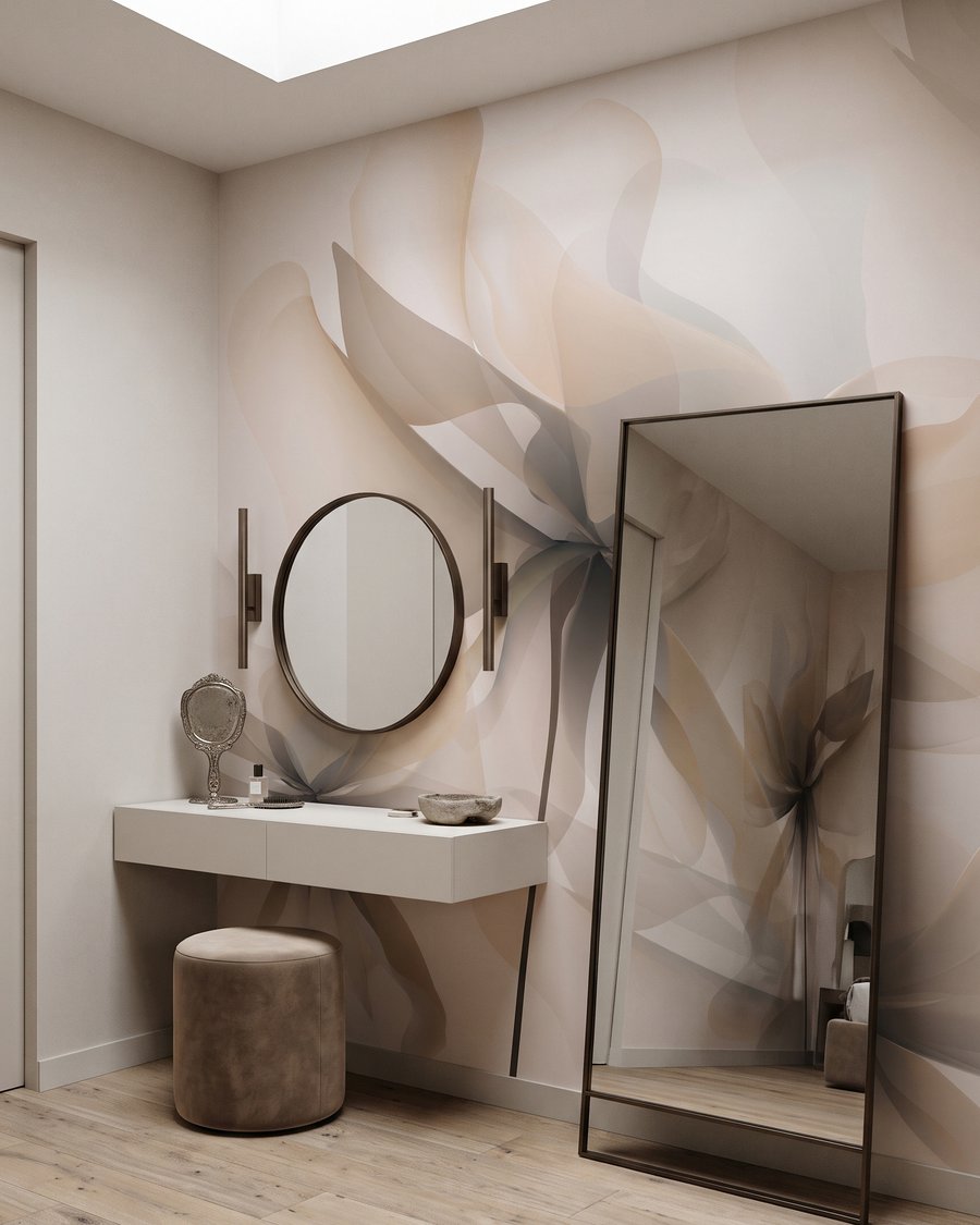Pétales en lumière douce dans un intérieur
