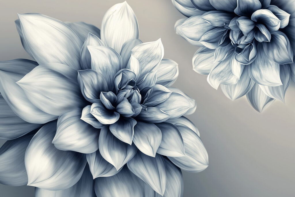 Fleurs aux ombres profondes — motif complet