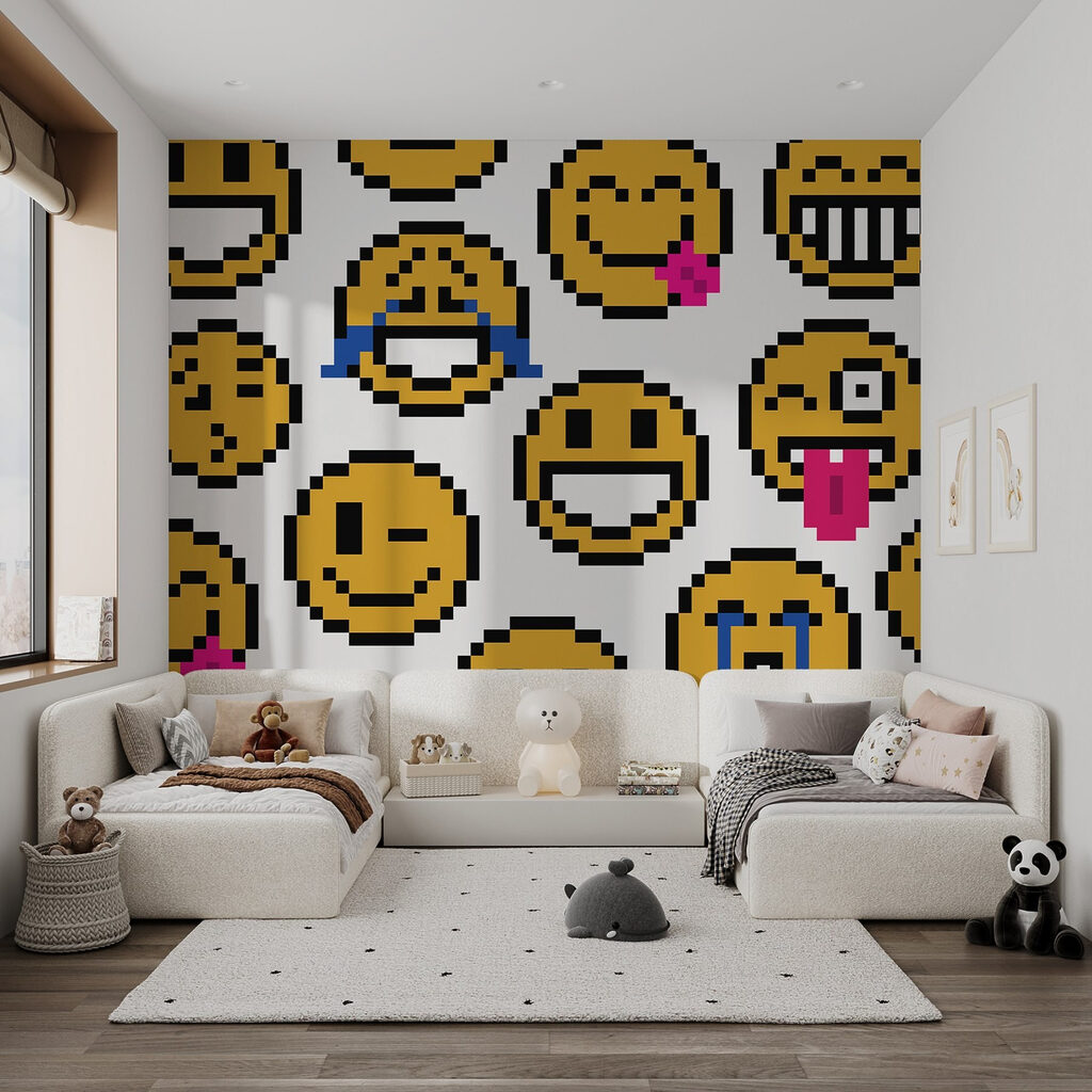 Petits visages en pixels — intérieur 2