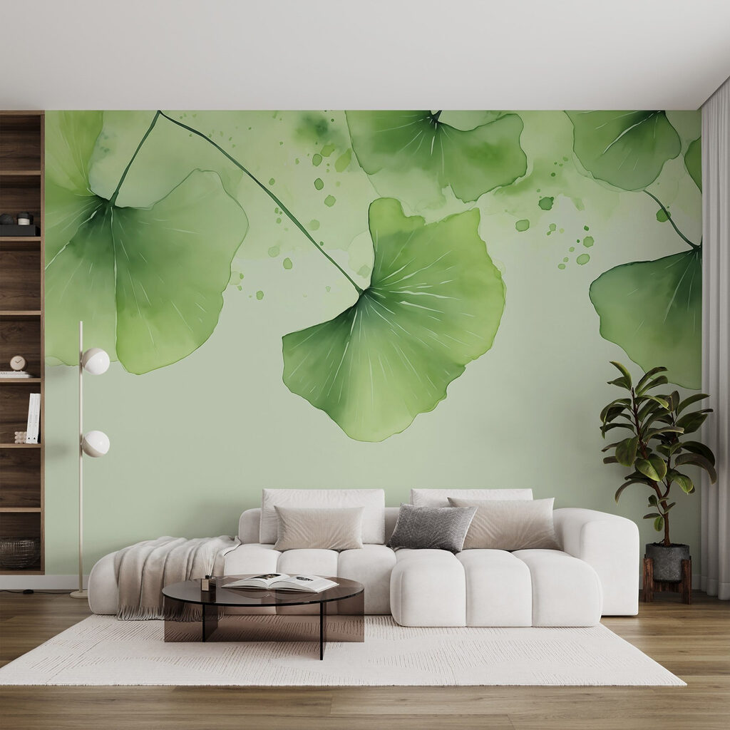 Feuilles vertes délicates — intérieur 1
