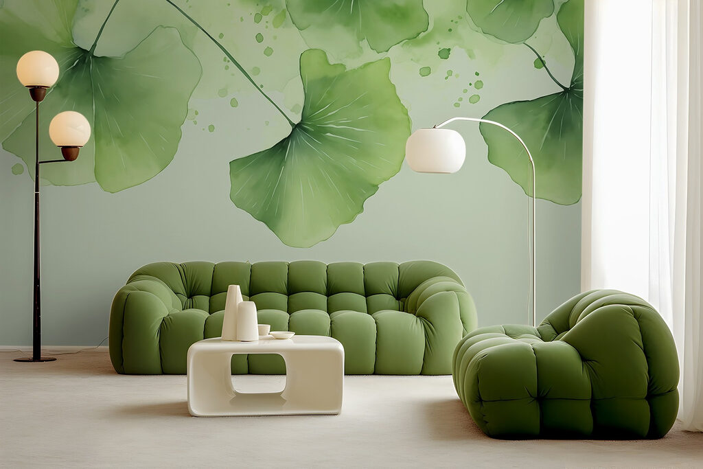 Feuilles vertes délicates — intérieur 2
