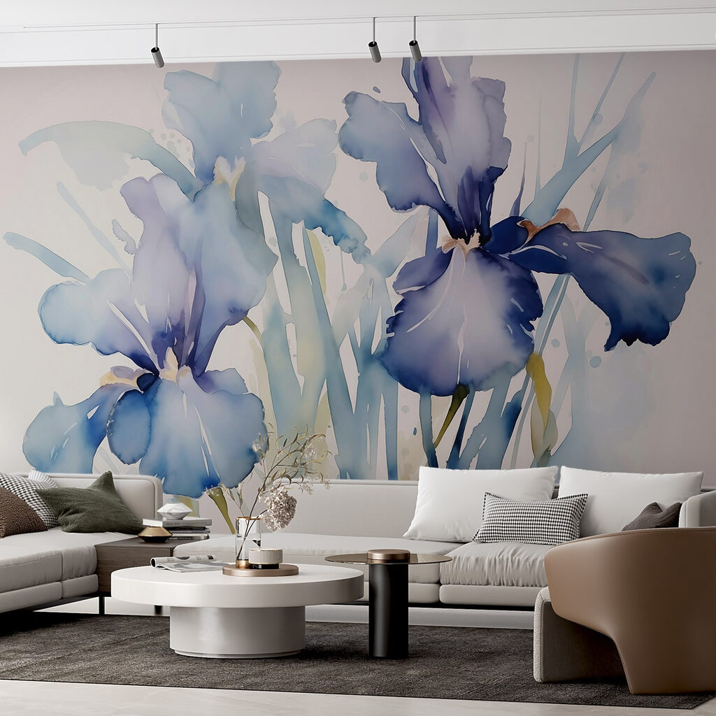 Iris sur fond blanc — intérieur 1