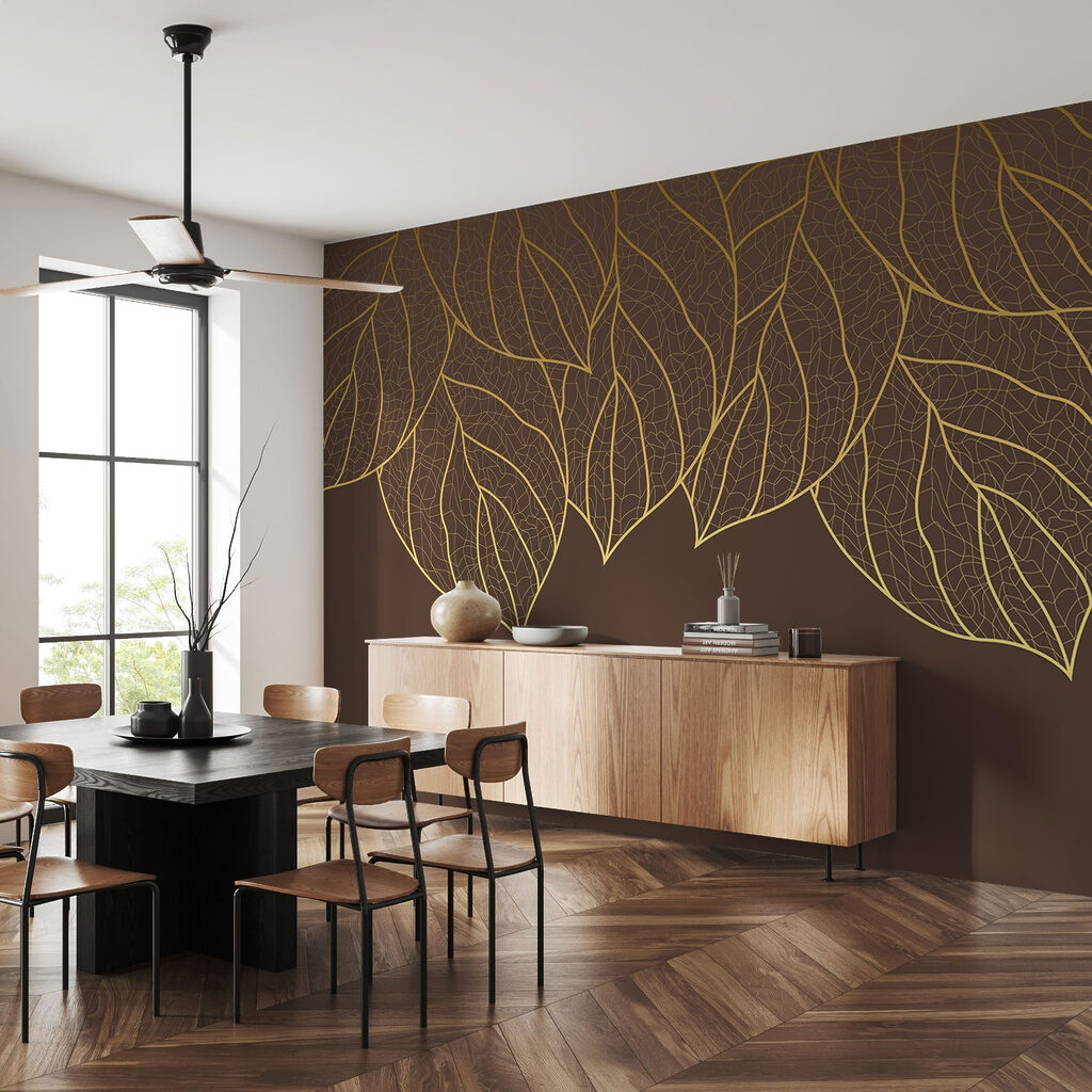 Nervures dorées suspendues — intérieur 3