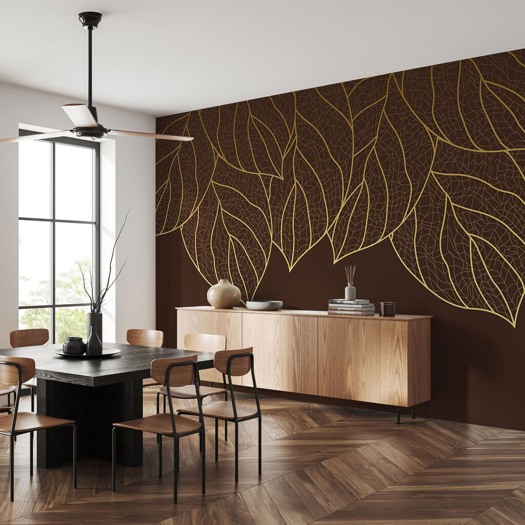 Nervures dorées suspendues — intérieur 3