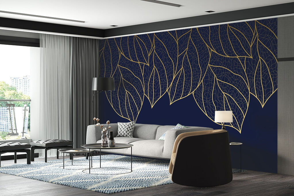 Nervures dorées suspendues — intérieur 2