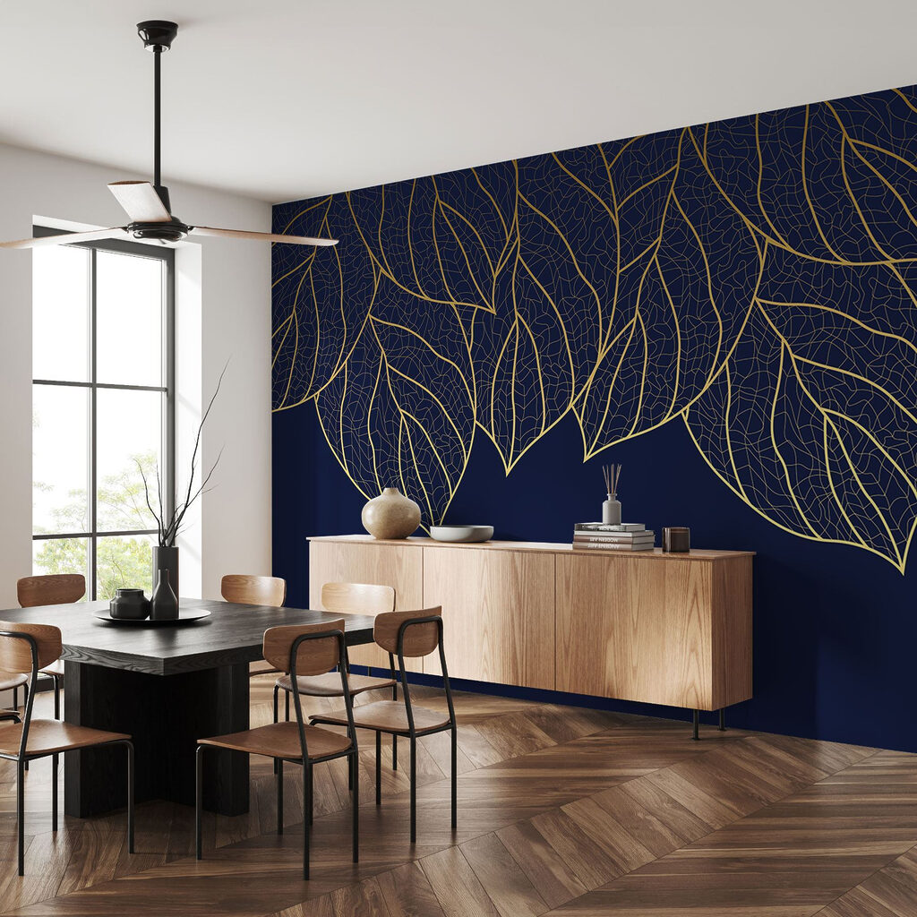 Nervures dorées suspendues — intérieur 5