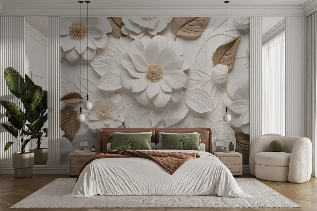 Fleurs blanches, cœurs colorés — intérieur 2