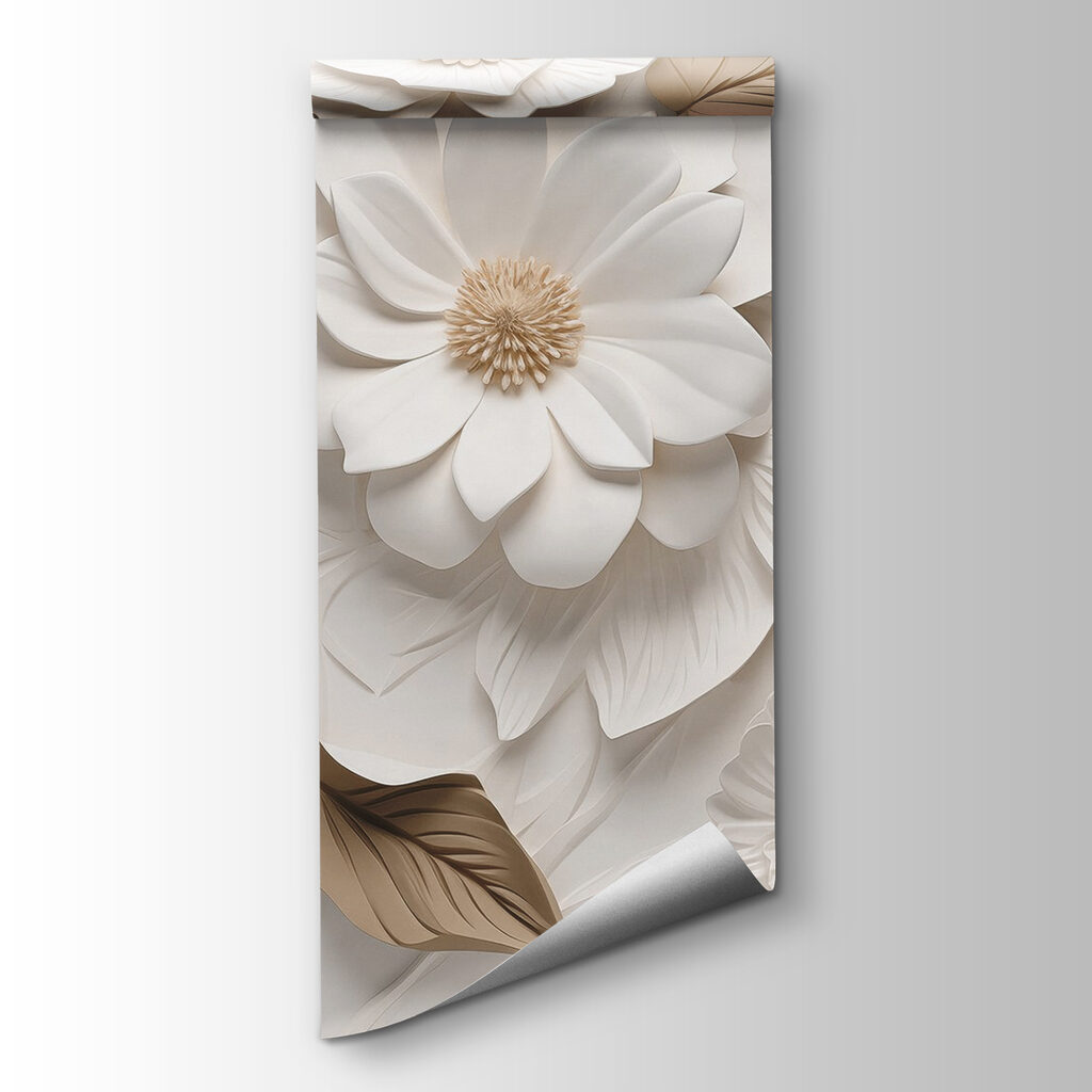 Fleurs blanches, cœurs colorés — vue du produit