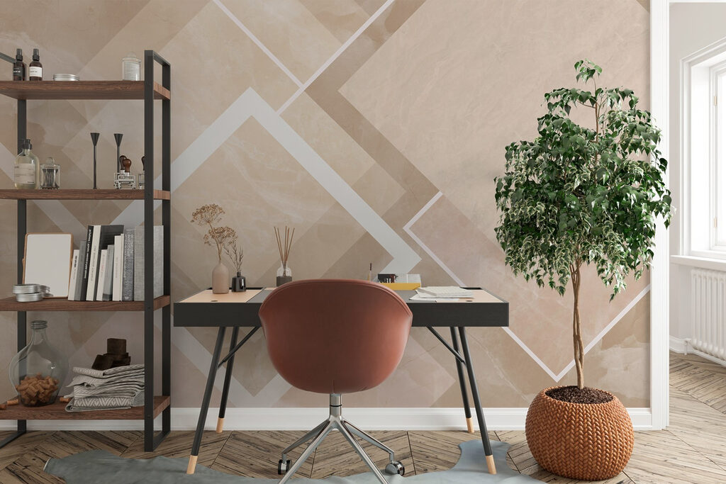 Losanges blancs sur aplats — intérieur 2