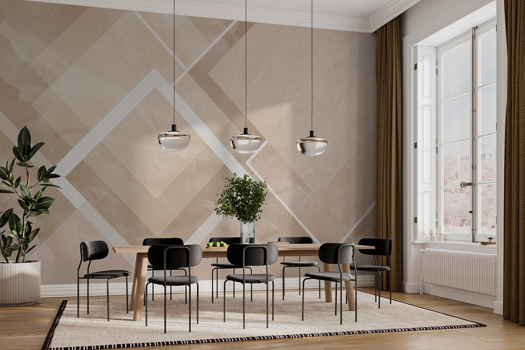 Losanges blancs sur aplats — intérieur 4