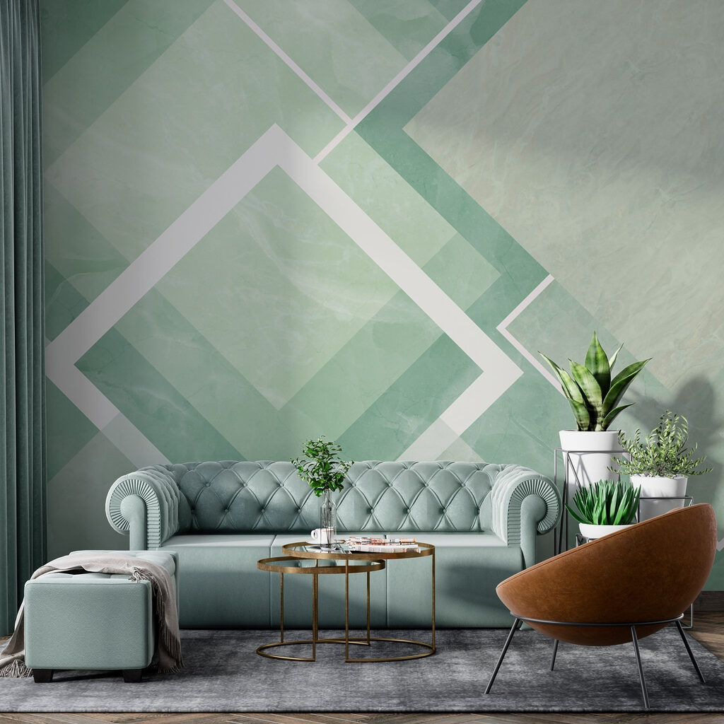 Losanges blancs sur aplats — intérieur 1