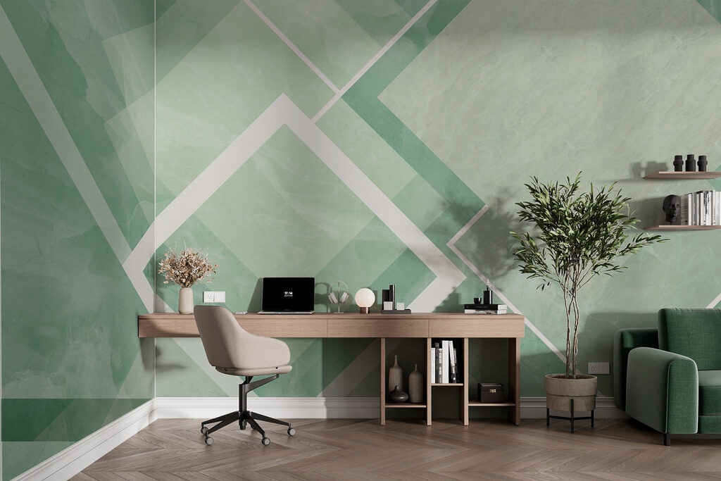 Losanges blancs sur aplats — intérieur 2