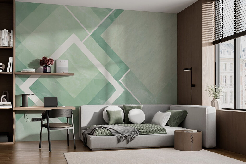Losanges blancs sur aplats — intérieur 3
