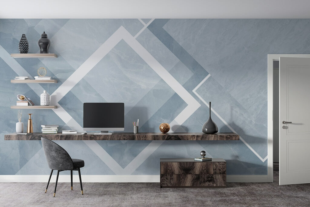 Losanges blancs sur aplats — intérieur 1