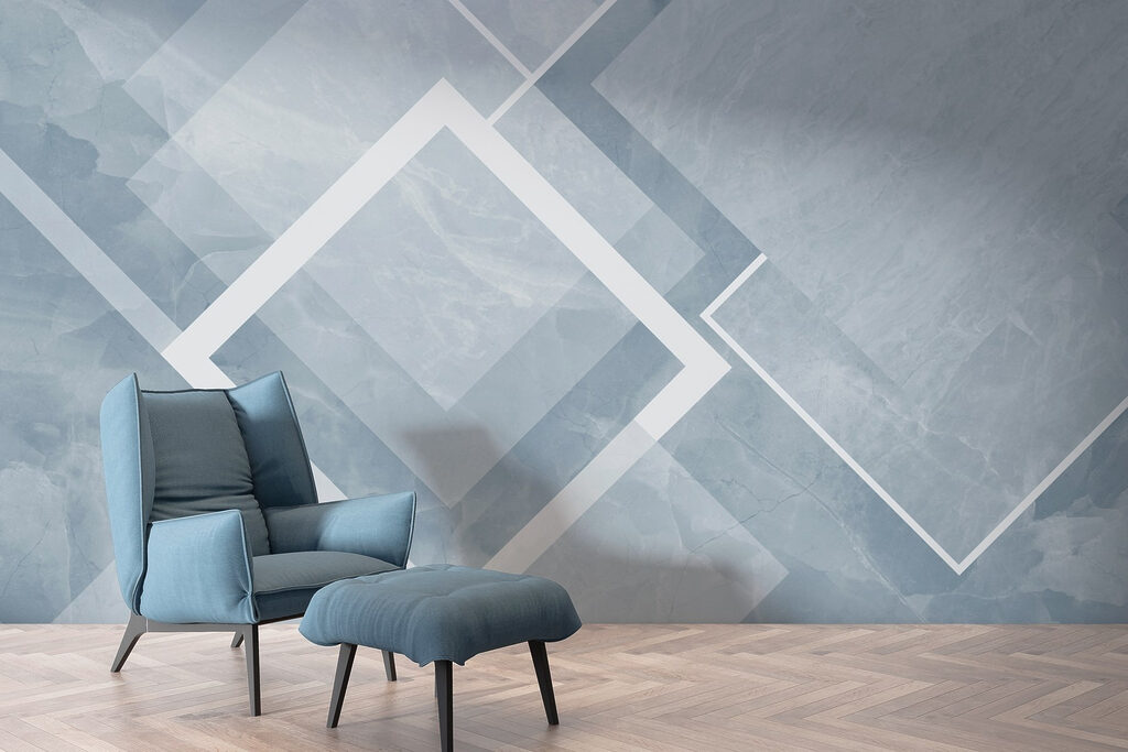 Losanges blancs sur aplats — intérieur 2
