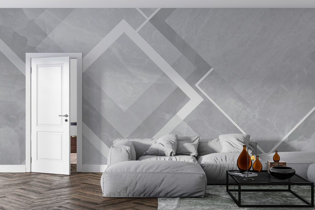 Losanges blancs sur aplats — intérieur 2