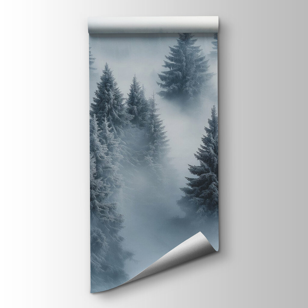 Sapins dans les nuages — vue du produit