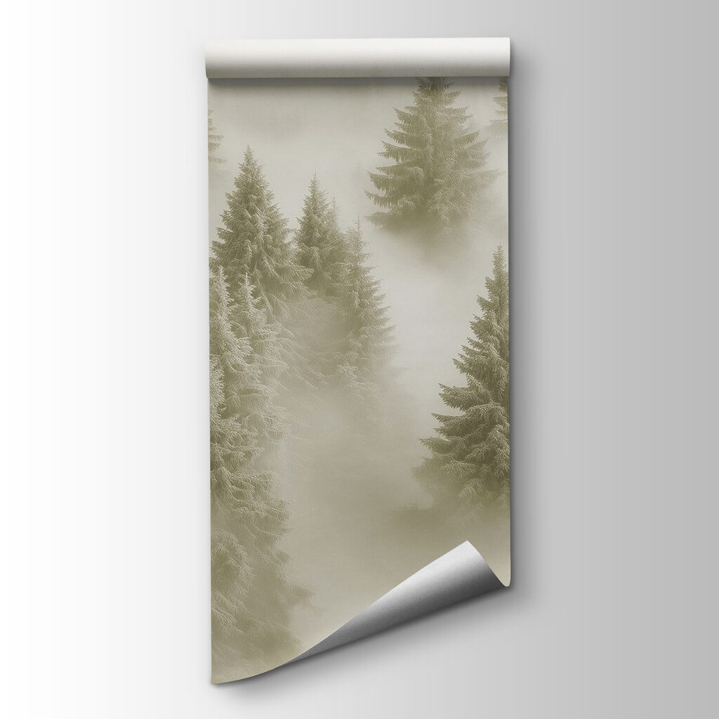 Sapins dans les nuages — vue du produit