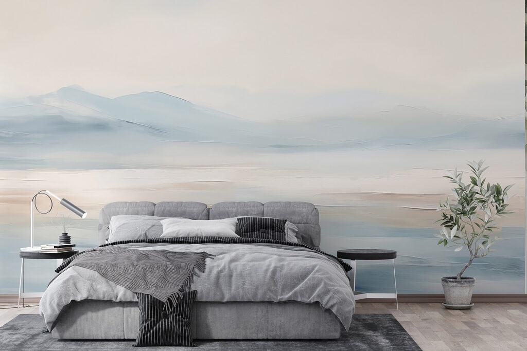 Horizon pastel sur l’eau dans un intérieur