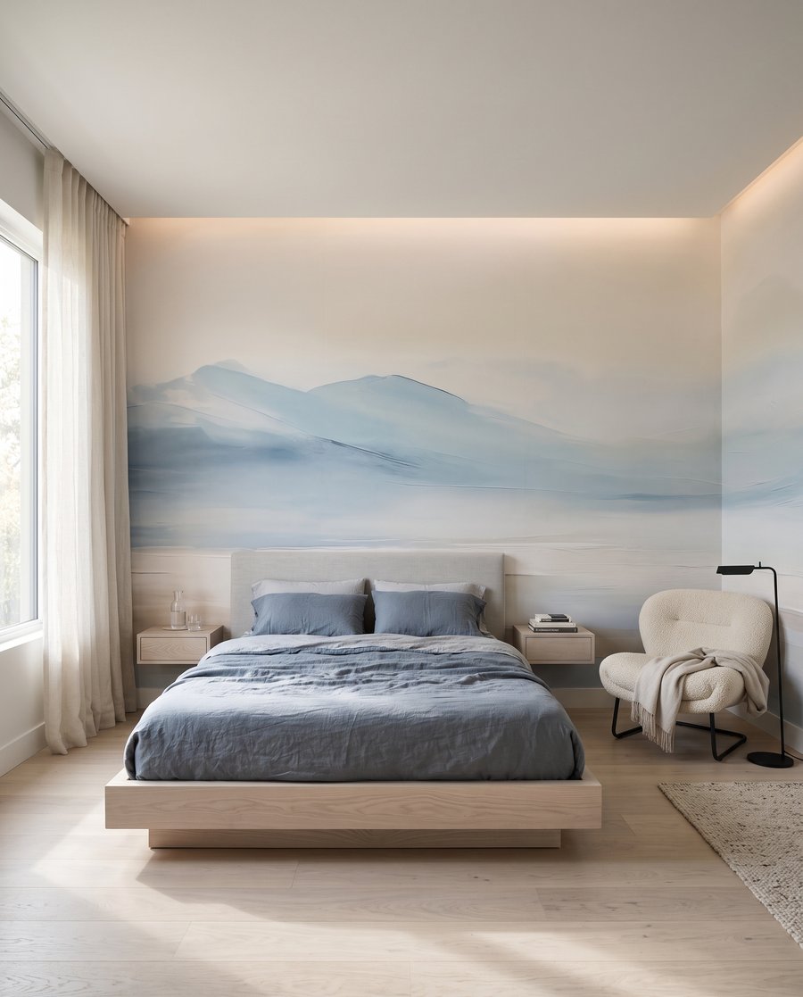 Horizon pastel sur l’eau dans un intérieur