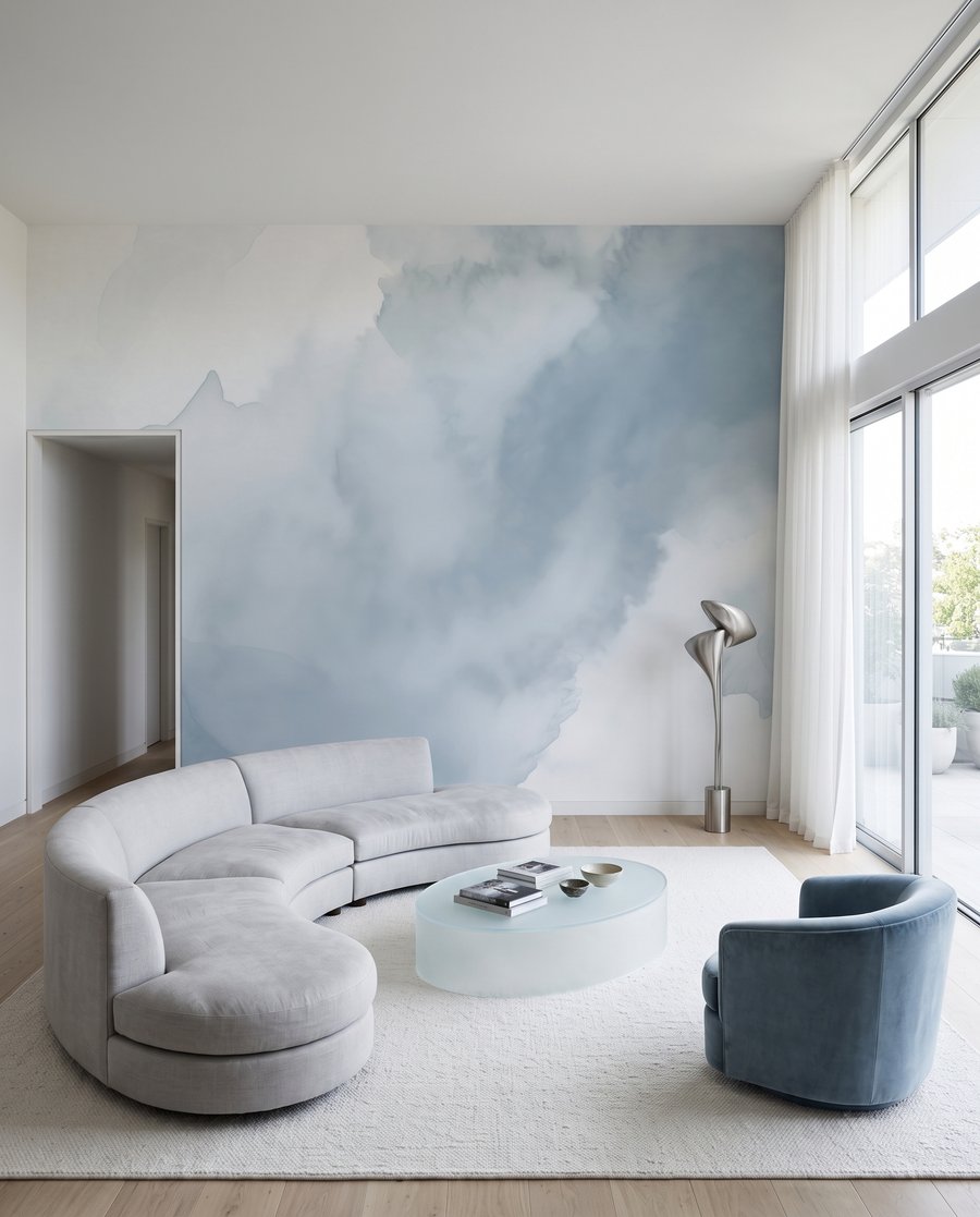 Nuages d’encre flottants dans un intérieur