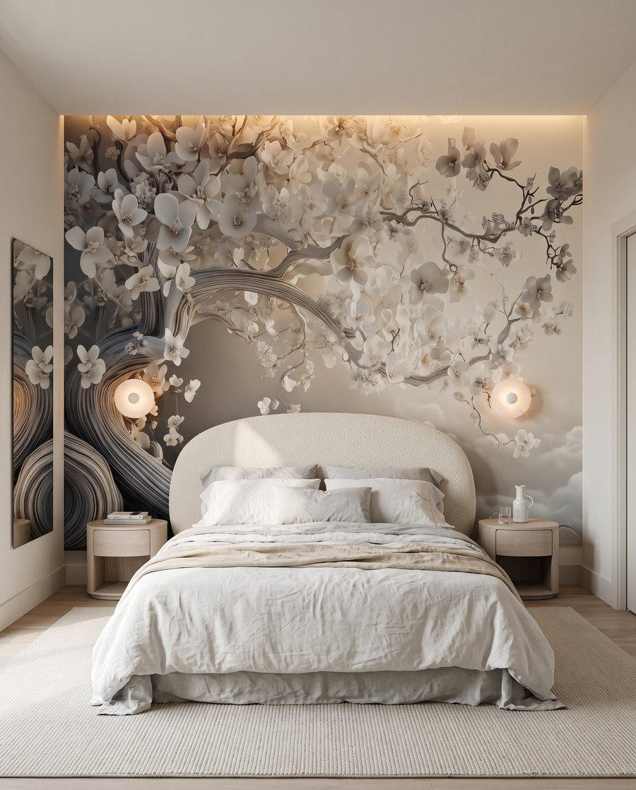 Arbre en fleurs dans un intérieur