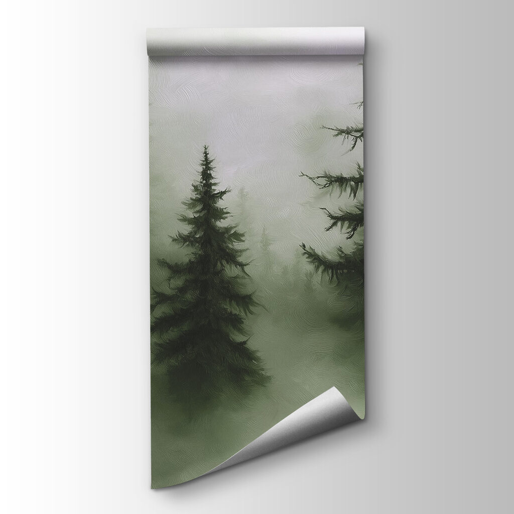 Sapins sombres et brumeux — vue du produit