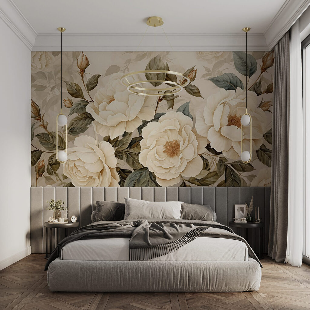 Roses dans le feuillage — intérieur 1