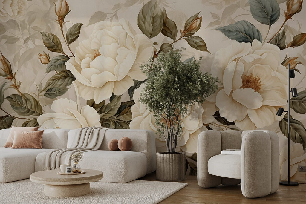 Roses dans le feuillage — intérieur 2