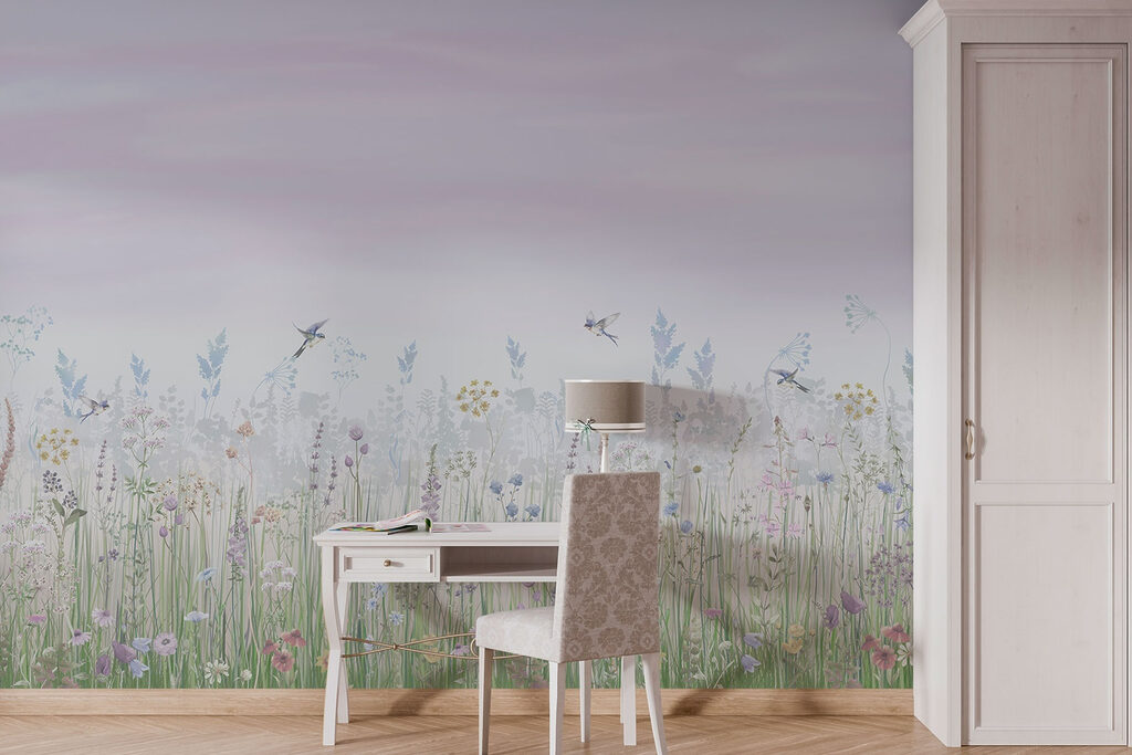 Prairie fleurie dans un intérieur