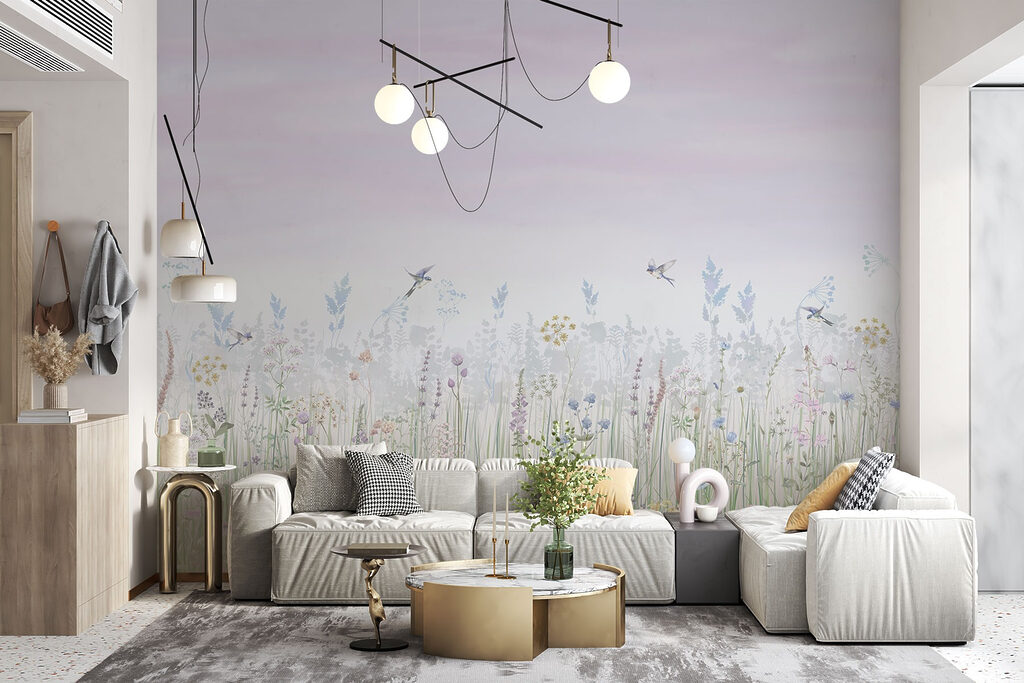Prairie fleurie dans un intérieur