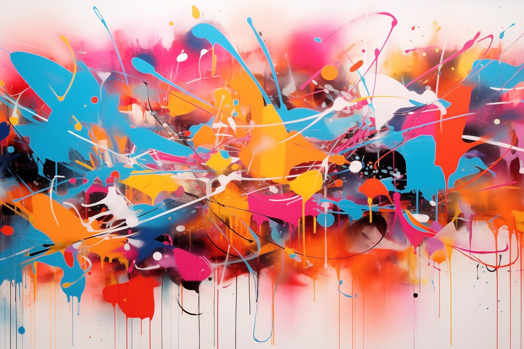 Éclaboussures de couleurs — motif complet