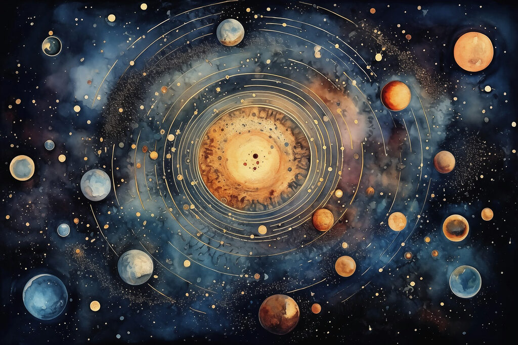 Ronde des planètes — motif complet