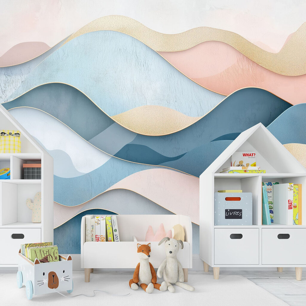 Vagues bleues et roses — intérieur 5