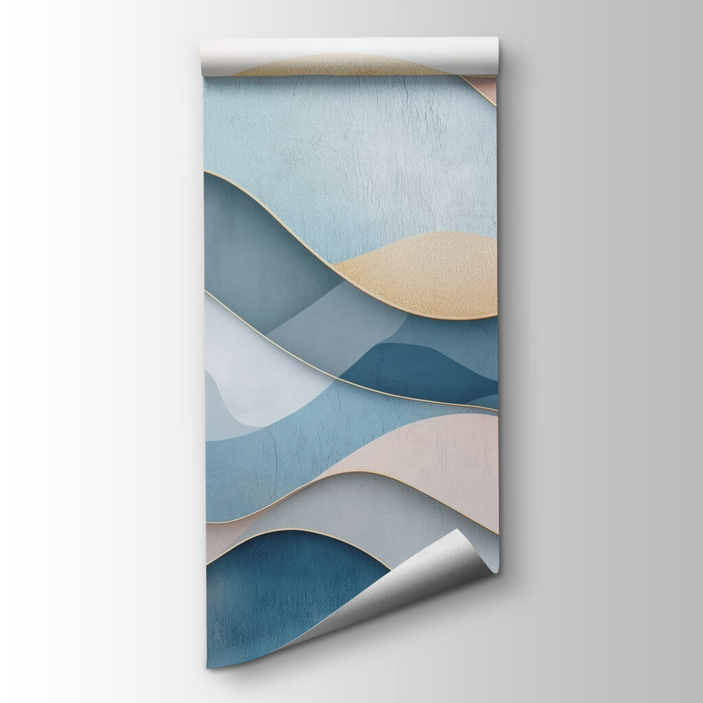 Vagues bleues et roses — vue du produit