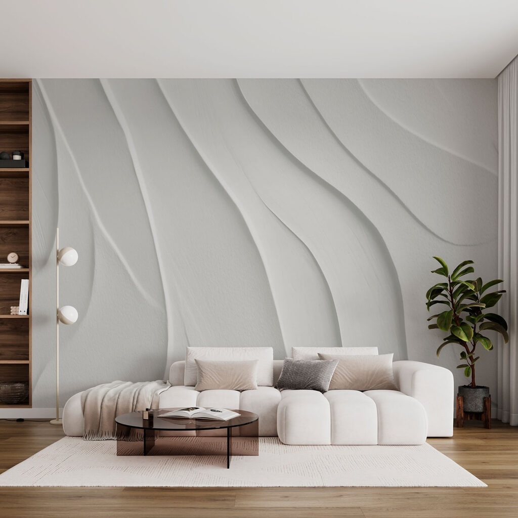 Lignes blanches ruisselantes dans un intérieur