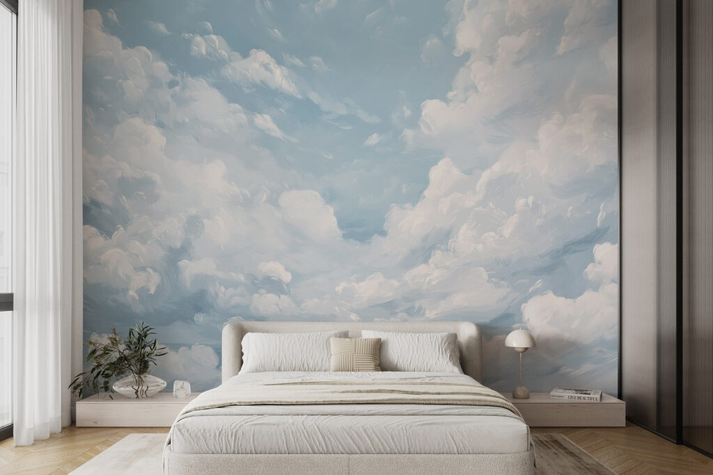 Larges nappes de nuages dans un intérieur