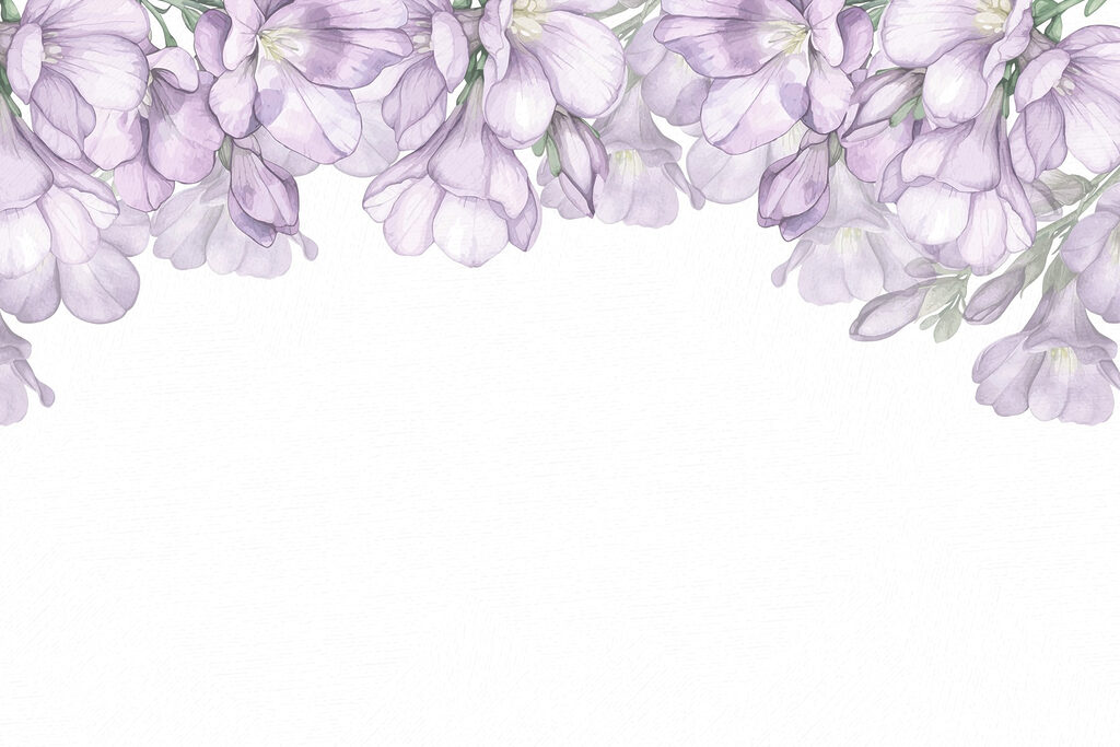 Fleurs violettes en cascade — motif complet