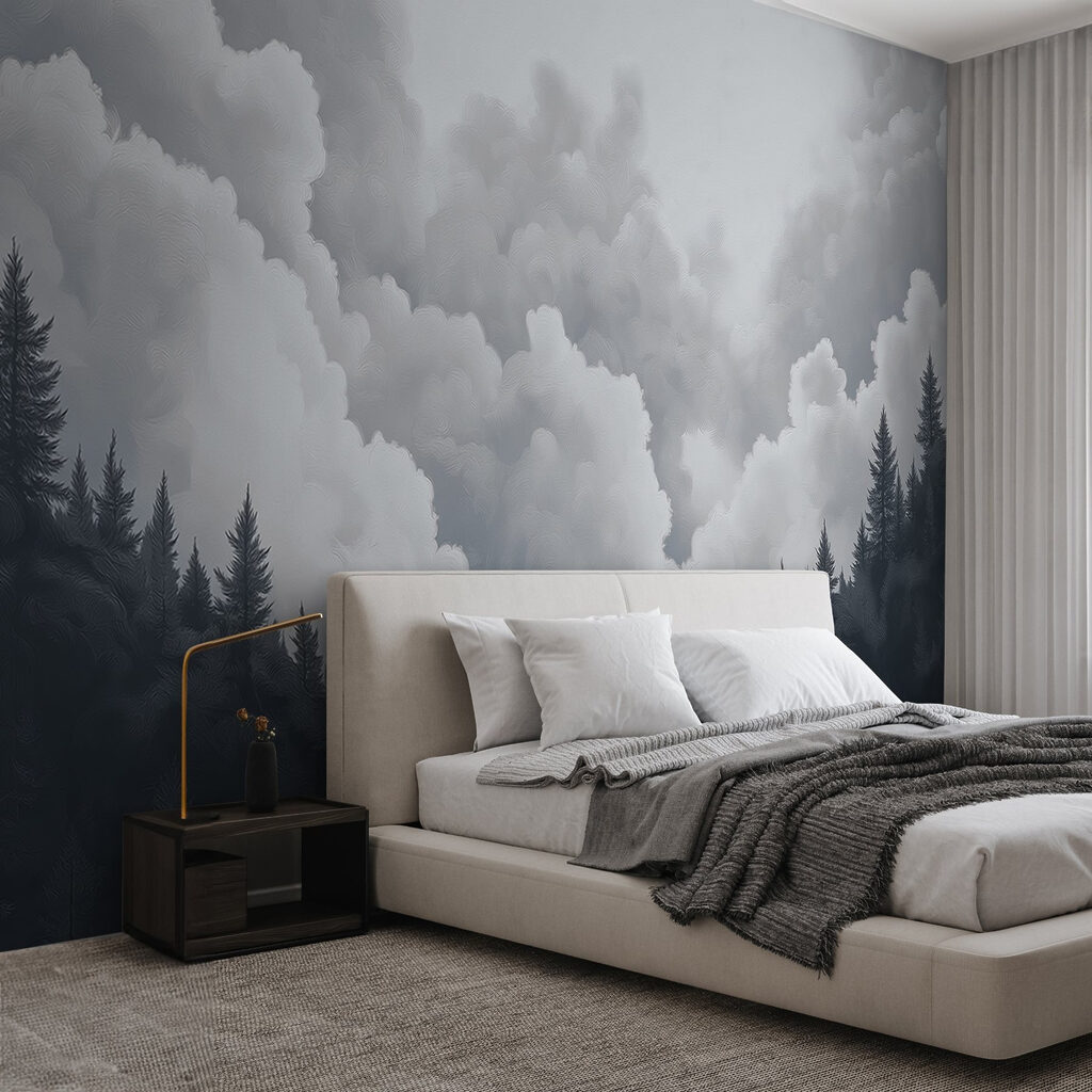 Pins sous les nuages — intérieur 1