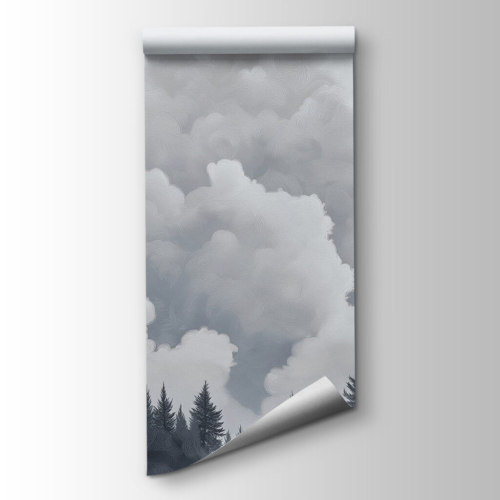 Pins sous les nuages — vue du produit