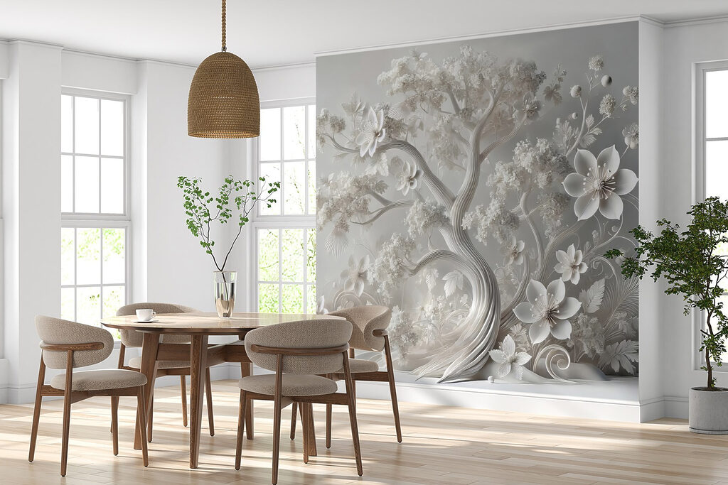 Arbre blanc en fleurs — intérieur 4