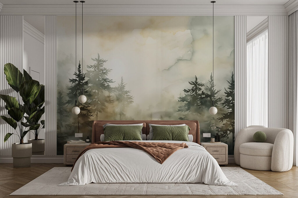 Lumière derrière les pins — intérieur 2