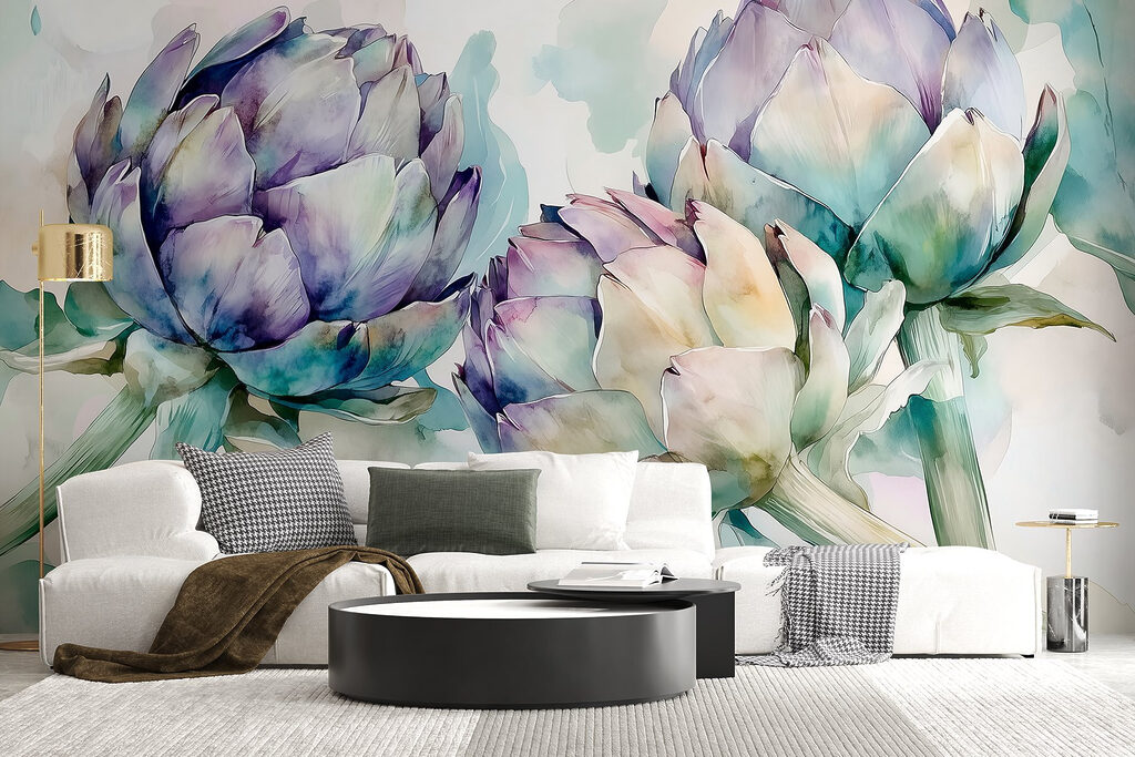 Fleurs d’artichaut dans un intérieur
