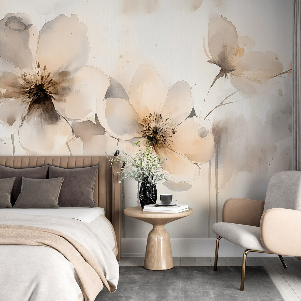 Fleurs pâles à l’aquarelle — intérieur 2