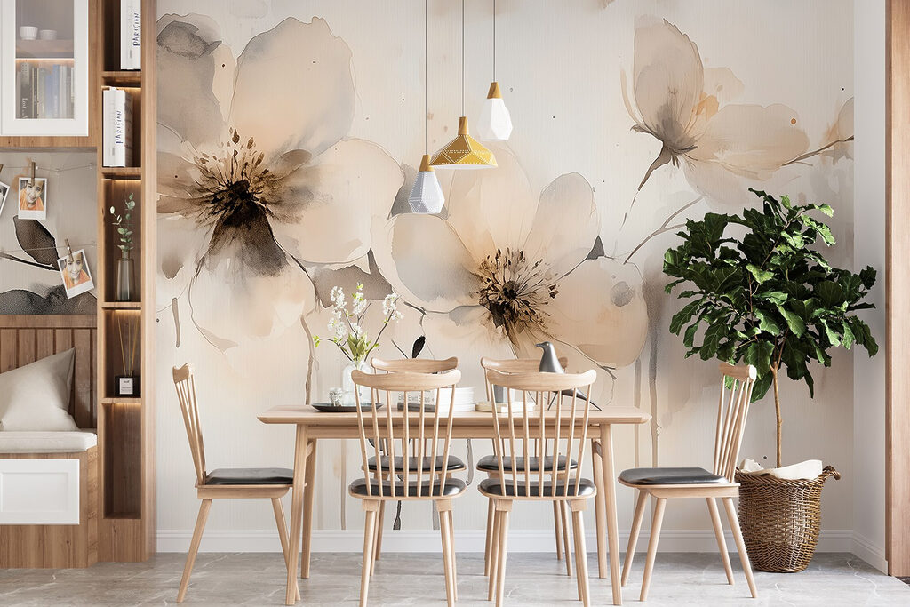 Fleurs pâles à l’aquarelle — intérieur 4
