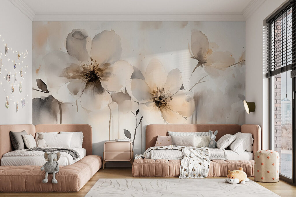 Fleurs pâles à l’aquarelle — intérieur 5