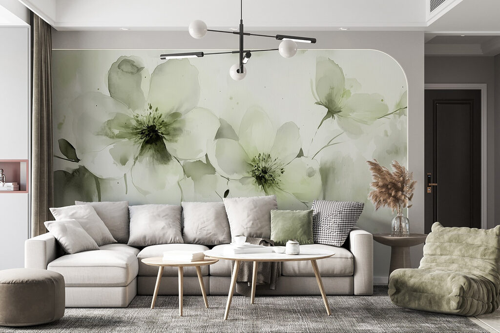 Fleurs pâles à l’aquarelle — intérieur 2