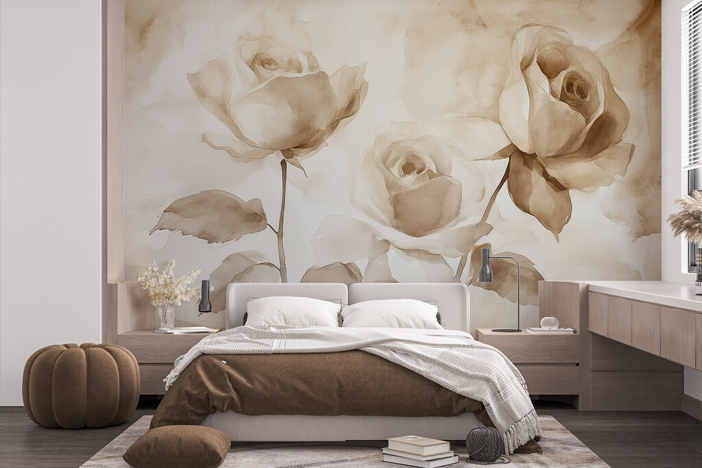 Bouquet de roses pâles — intérieur 1